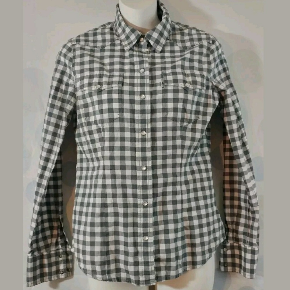 Levi's Women's XS Buffalo Plaid Pearl Snap Rodeo